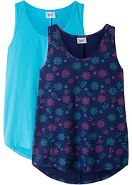 Lot de 2 tops en coton extensible, bonprix