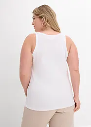 Lot de 2 tops côtelés 100% coton, bonprix