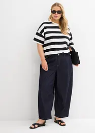 Jean balloon taille mi-haute ultra doux, cropped, bonprix