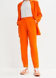 Verkürzte High-Waist-Hose aus Leinen-Viskose-Mix, bonprix