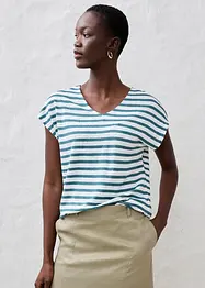 Shirt aus Leinen mit Fledermausärmeln, bonprix