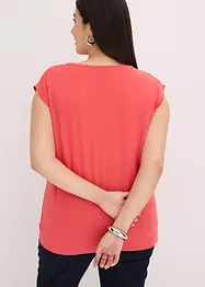 T-shirt col bénitier contenant de la viscose, bonprix