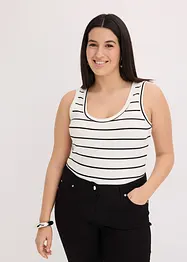 Débardeur côtelé féminin, bonprix