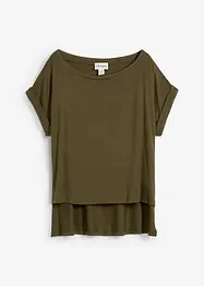 Oversize-Shirt aus fließender Viskose, bonprix