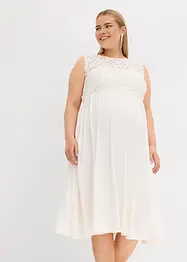 Robe de grossesse avec empiècement dentelle et dos extensible, bonprix