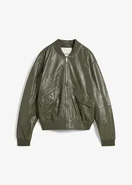 Blouson en cuir nappa d'agneau, bonprix