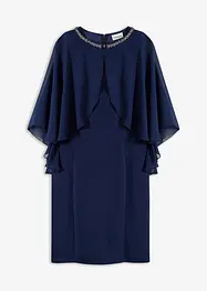 Bodycon-Kleid mit abnehmbarem Cape, bonprix