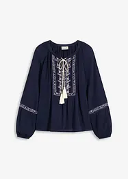 Blouse oversize à broderies, bonprix