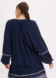 Oversized-Bluse mit Stickerei, bonprix