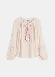 Oversized-Bluse mit Stickerei, bonprix