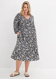 Kleid in Midilänge aus fließender Viskose, bonprix