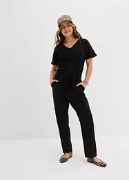Jersey-Jumpsuit mit Bio-Baumwolle, bonprix