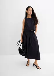 Jupe midi 100% coton, bonprix
