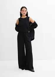 Pantalon en viscose mélangée, effet froissé, bonprix