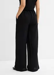 Pantalon en viscose mélangée, effet froissé, bonprix
