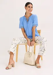 Shirt-Tunika mit Spitzenband, bonprix