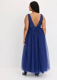 Robe longue en tulle et dentelle, bonprix