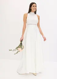 Robe de mariée en satin brillant et dentelle, bonprix