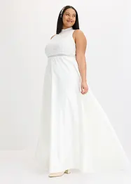 Robe de mariée en satin brillant et dentelle, bonprix