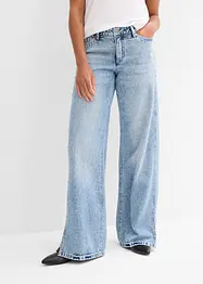 Jean droit et ample, taille mi-haute, peu extensible, bonprix