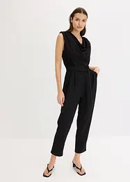 Jersey-Jumpsuit mit Schulterpolster, bonprix
