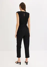 Jersey-Jumpsuit mit Schulterpolster, bonprix