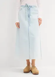 Jupe midi en jean taille mi-haute, toile super souple, bonprix