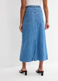 Jupe midi en jean taille mi-haute, toile super souple, bonprix