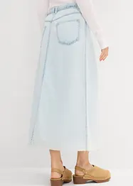 Jupe midi en jean taille mi-haute, toile super souple, bonprix