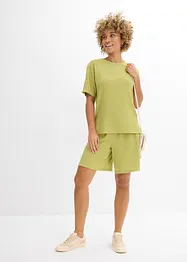 T-shirt en crêpe gaufré, bonprix