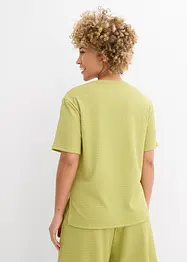 T-shirt en crêpe gaufré, bonprix