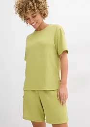 T-shirt en crêpe gaufré, bonprix