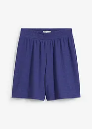 Short taille élastiquée en crêpe gaufré, bonprix