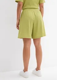 Short taille élastiquée en crêpe gaufré, bonprix