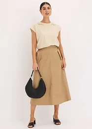 T-shirt avec détails en dentelle, bonprix