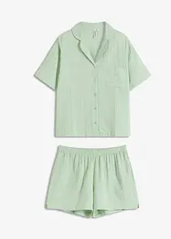 Pyjashort boutonné en gaze de coton, bonprix