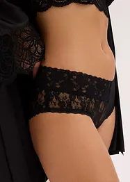 Lot de 4 culottes en dentelle avec fronces, bonprix