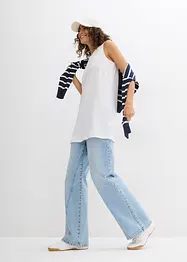 Lot de 2 débardeurs longs 100% coton, bonprix