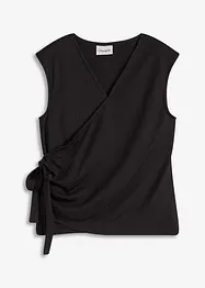 Haut esprit cache-cœur en jersey crêpe, bonprix