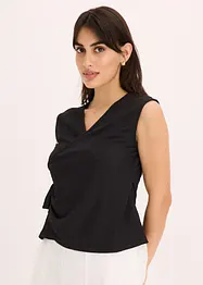 Haut esprit cache-cœur en jersey crêpe, bonprix