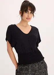 T-shirt à base smockée, bonprix