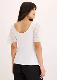 Shirt mit Spitzenärmeln, bonprix