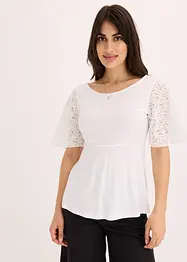 Shirt mit Spitzenärmeln, bonprix