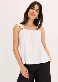 Jerseycrepe-Top mit Volant-Träger, bonprix