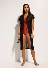 Kimono de plage aspect crochet en viscose, bonprix