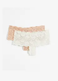 Lot de 2 shorties à dentelle, bonprix