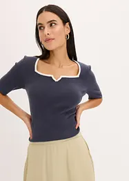 Pull  en maille fine avec bande contrastante, bonprix