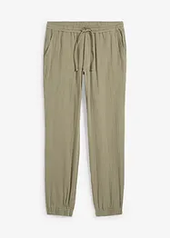 Regular Fit Musselin Schlupfhose, Tapered, bonprix