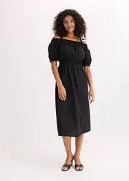 Off-Shoulder-Kleid aus reiner Bio-Baumwolle, bonprix