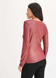 T-shirt manches longues à découpes, bonprix
